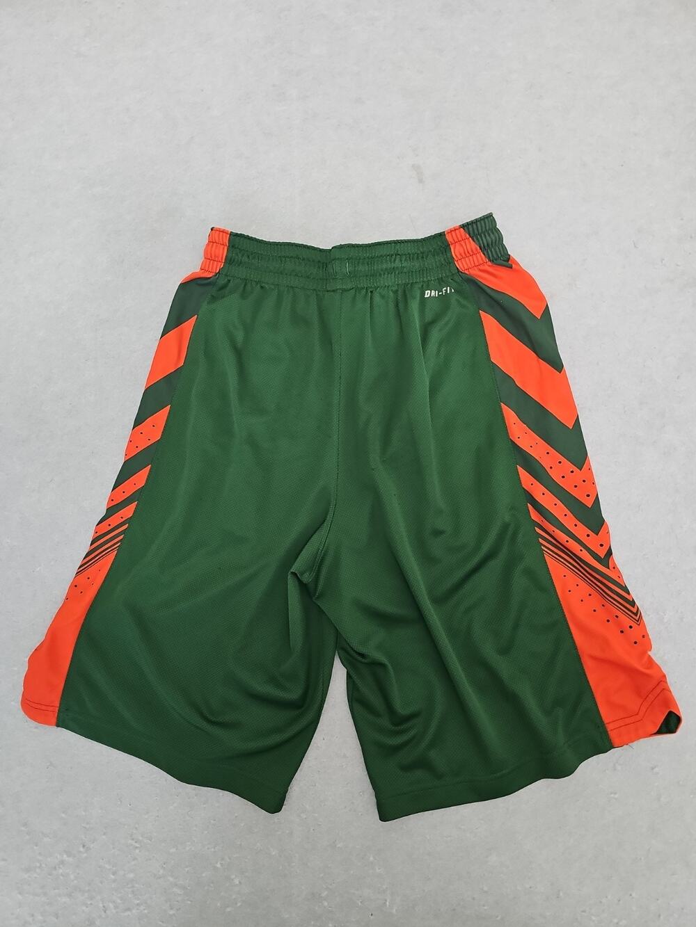 Nike Dri-Fit University of Miami Shorts mens size medium Green Soccer Basketball
